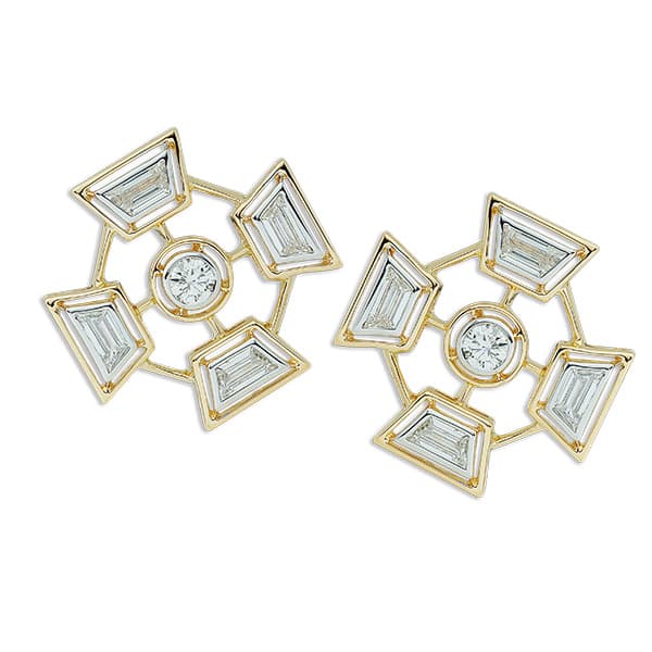 Trapeze-cut diamonds return to Las Vegas in sculptural gold designs