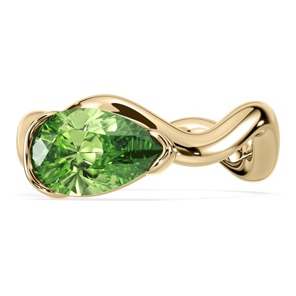 Sette and Good Girl Snacks debut pickle-green lab-grown diamond ring