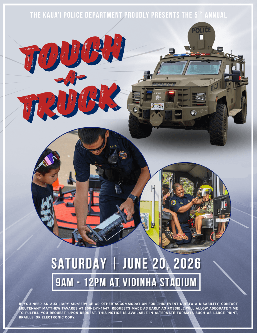 Kaua‘i County’s Touch-A-Truck returns June 20 in Lihu‘e