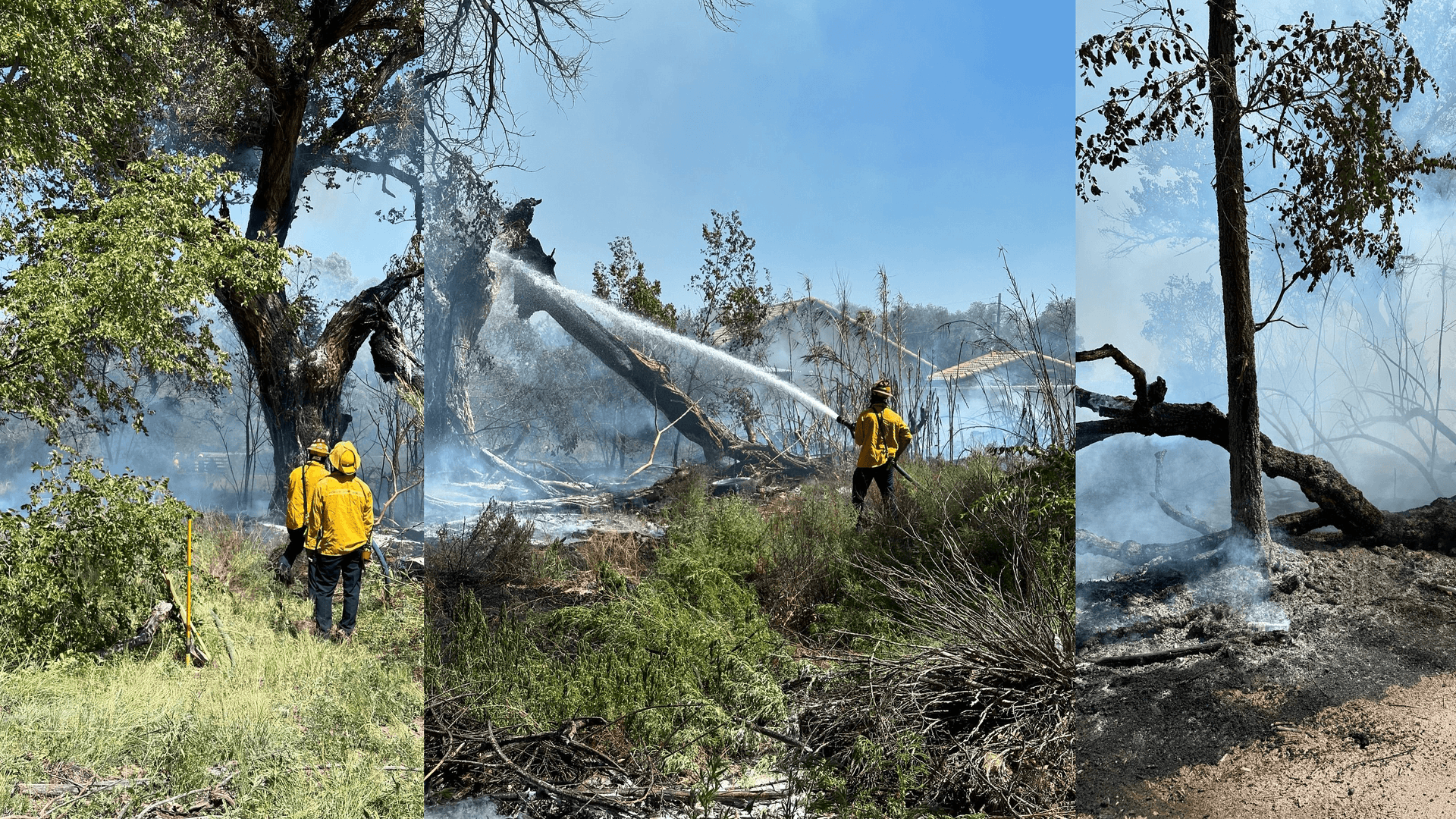 Bernalillo County firefighters respond to brush fire in South Valley