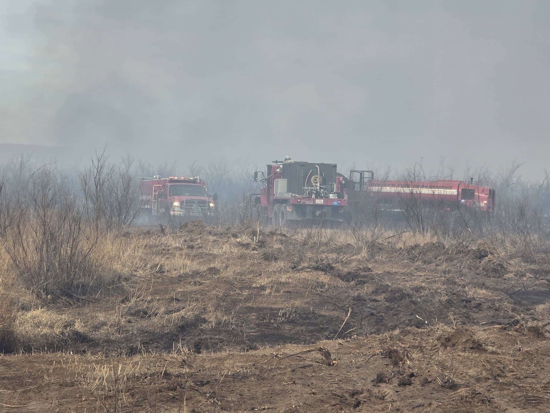 Texas County Fire Strike Team Assists Beaver County Grass Fires Near Turpin