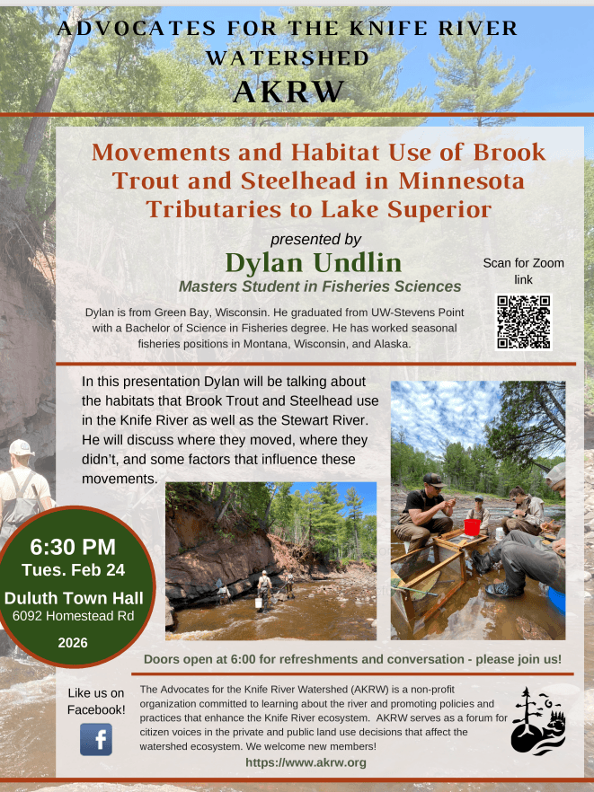 Knife River Educational Program Presents Recent Findings on Trout, Steelhead