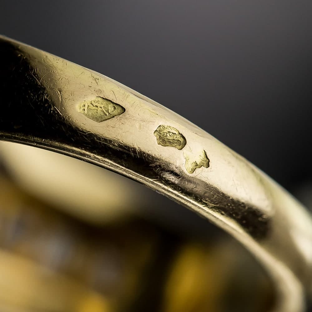 French eagle-head hallmark reveals 18K gold on vintage jewelry