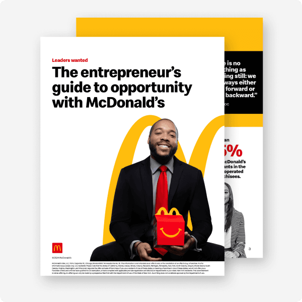 McDonald's franchise guide shows local ownership with strict brand rules