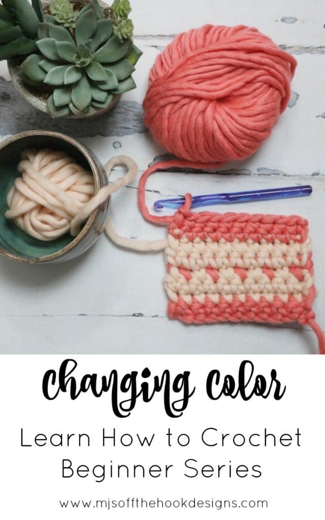 Michelle Moore shows how to change crochet colours cleanly
