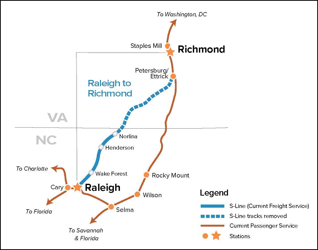 S-Line rail work rises over Durant Road in Raleigh