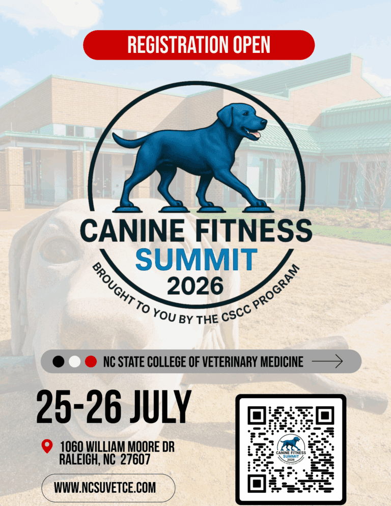 NC State VetCE Offers Certified Canine Strength and Conditioning Coach Certificate