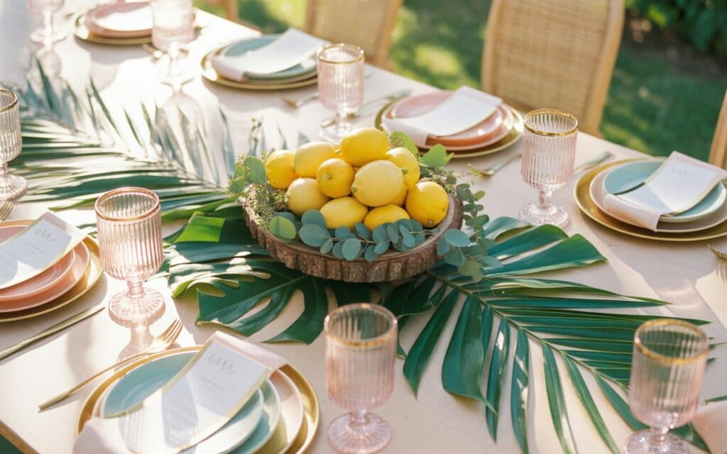 Summer baby shower ideas lean on citrus, tropical, botanical themes