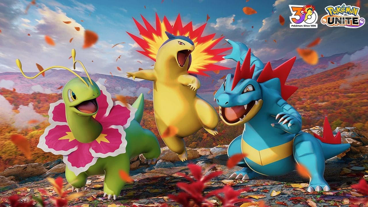 Pokémon UNITE adds Typhlosion, Feraligatr, and Meganium in spring 2026