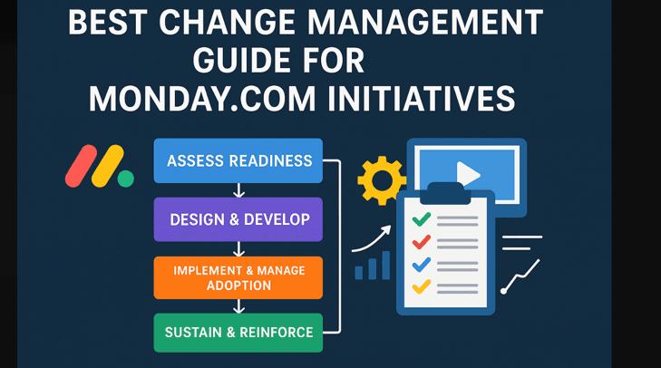 Monday.com guide says change management must drive lasting adoption