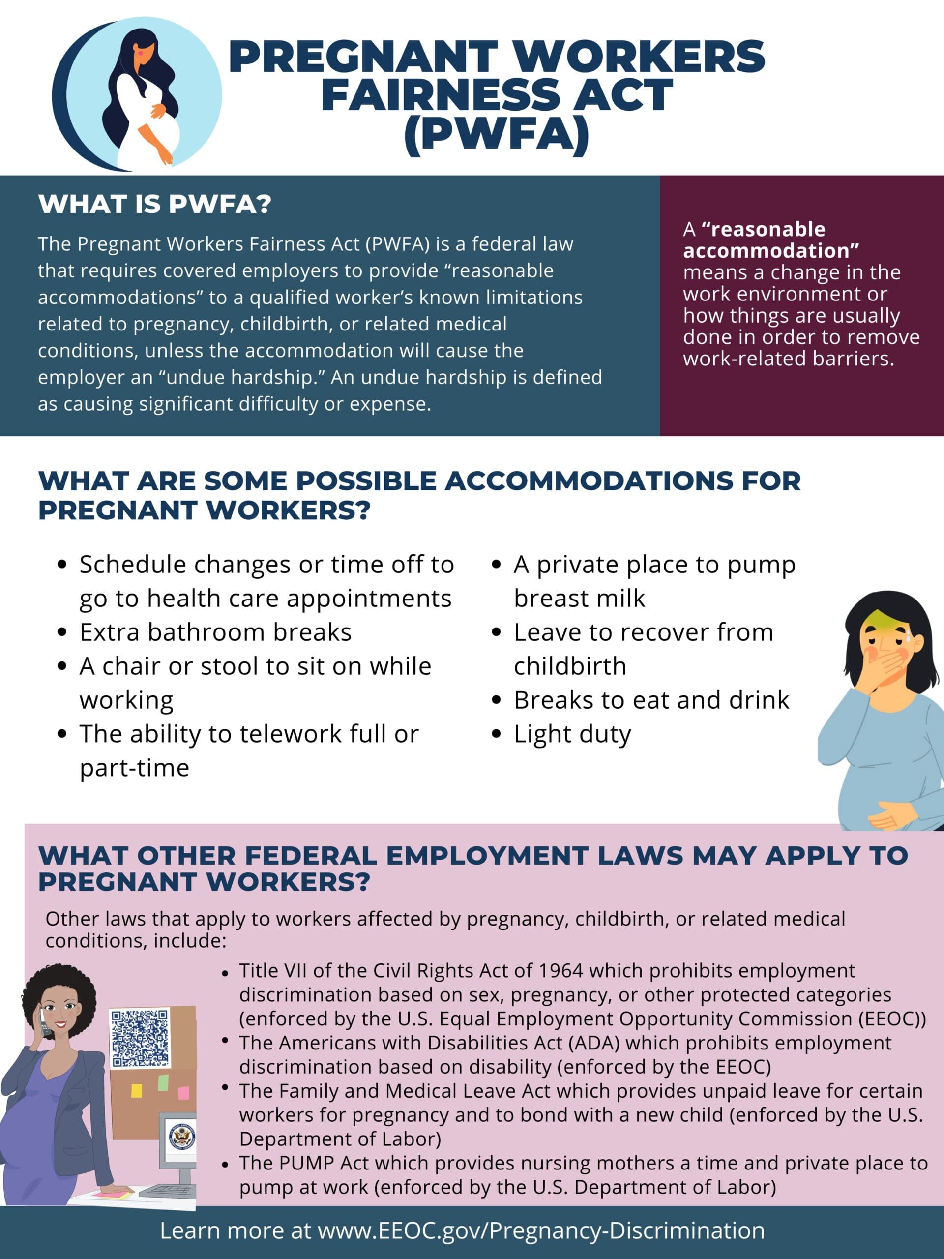 EEOC guide explains pregnant workers' accommodation rights under federal law