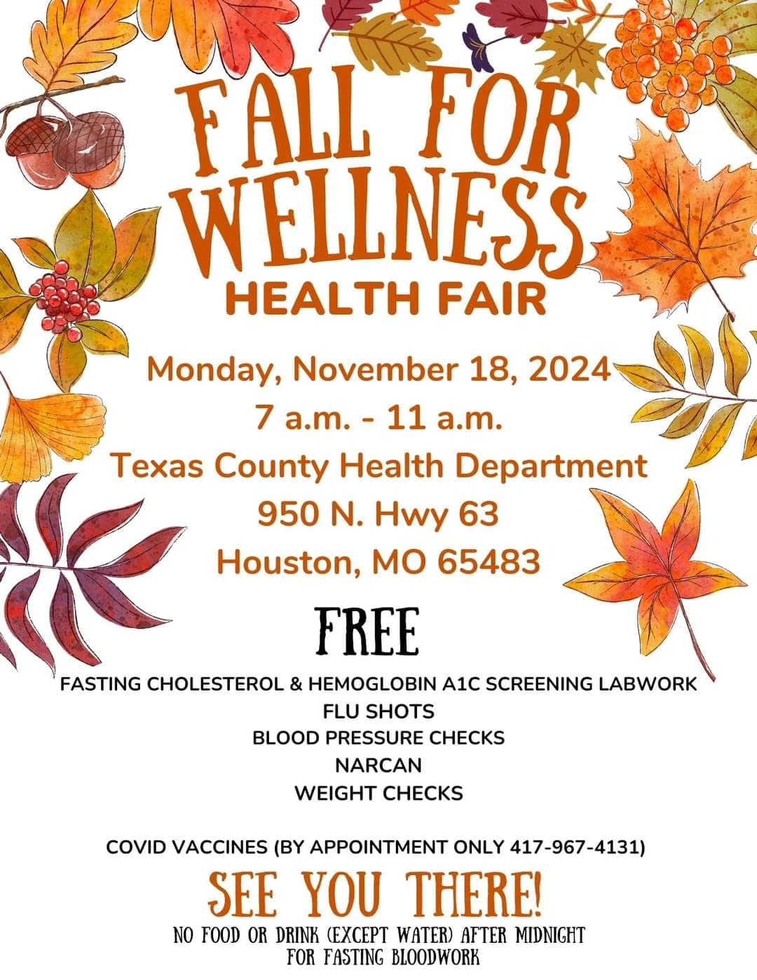 Texas County Health Department Held November Meeting, Public Should Review Updates