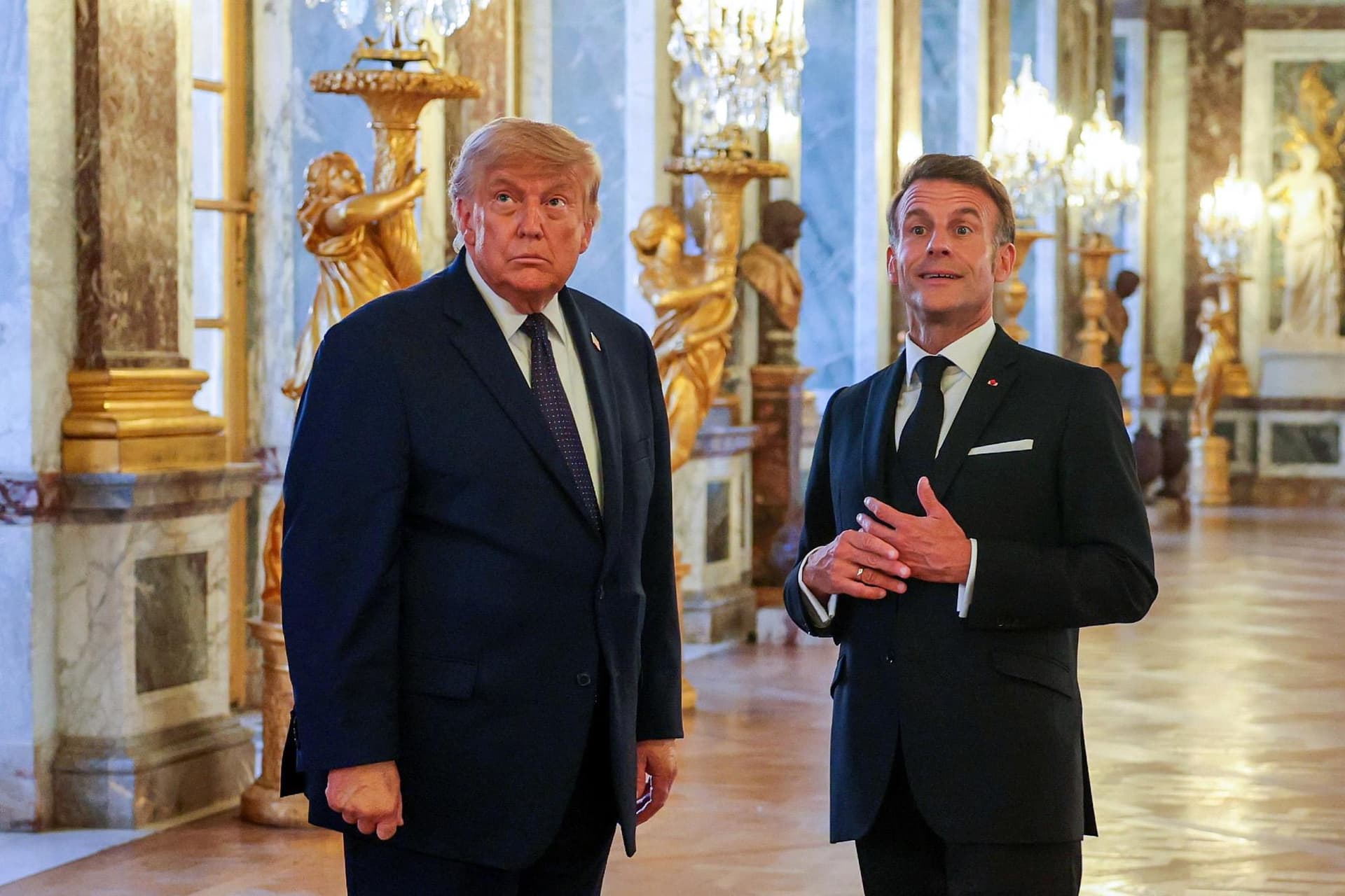 Macron uses Versailles spectacle to keep Trump engaged at G7