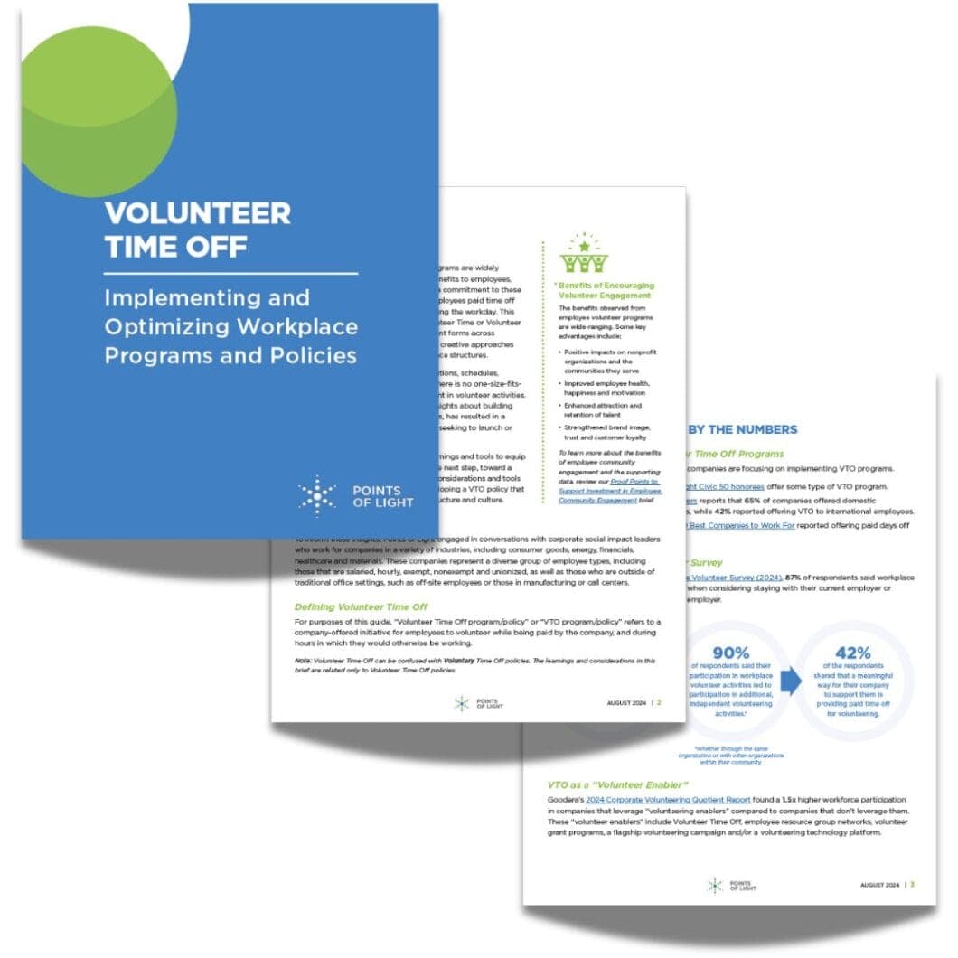 Points of Light guide shows how VTO strengthens corporate volunteer pipelines