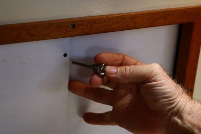Cabinet latches that stay shut in rough seas
