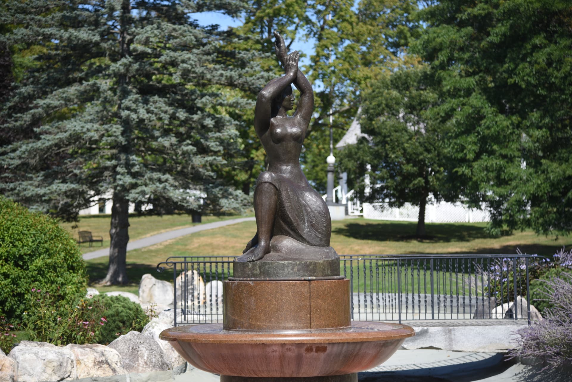 Bath’s Spirit of the Sea returns to Library Park after restoration