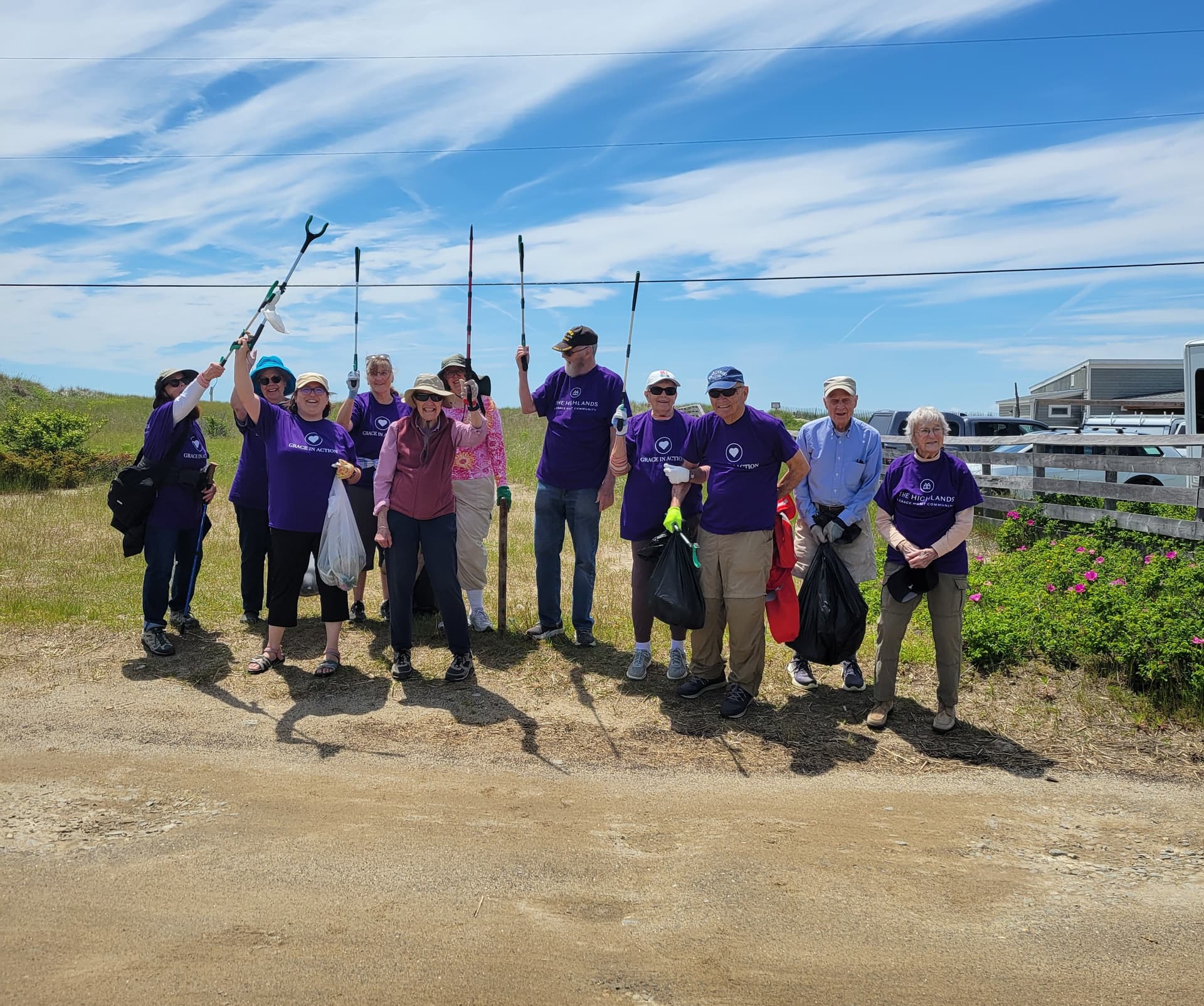 Topsham seniors help clean up Hermit Island shoreline in Phippsburg