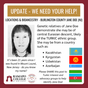 DNA genealogy team helps identify Cumberland County Jane Doe