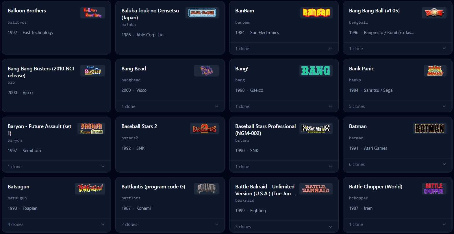 Recalbox launches MAME DB, a 60,000-game arcade reference tool