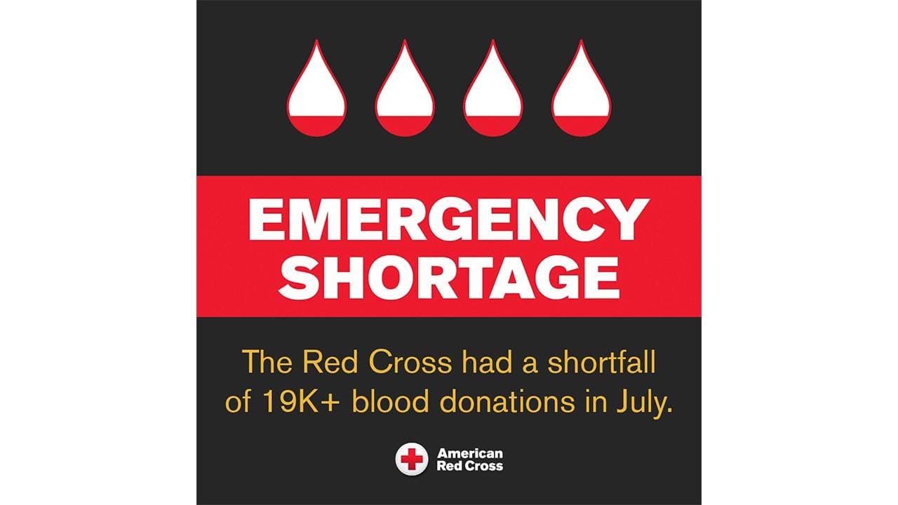 Red Cross Warns of Blood Shortage, Baker City Drive Scheduled for March 23-24