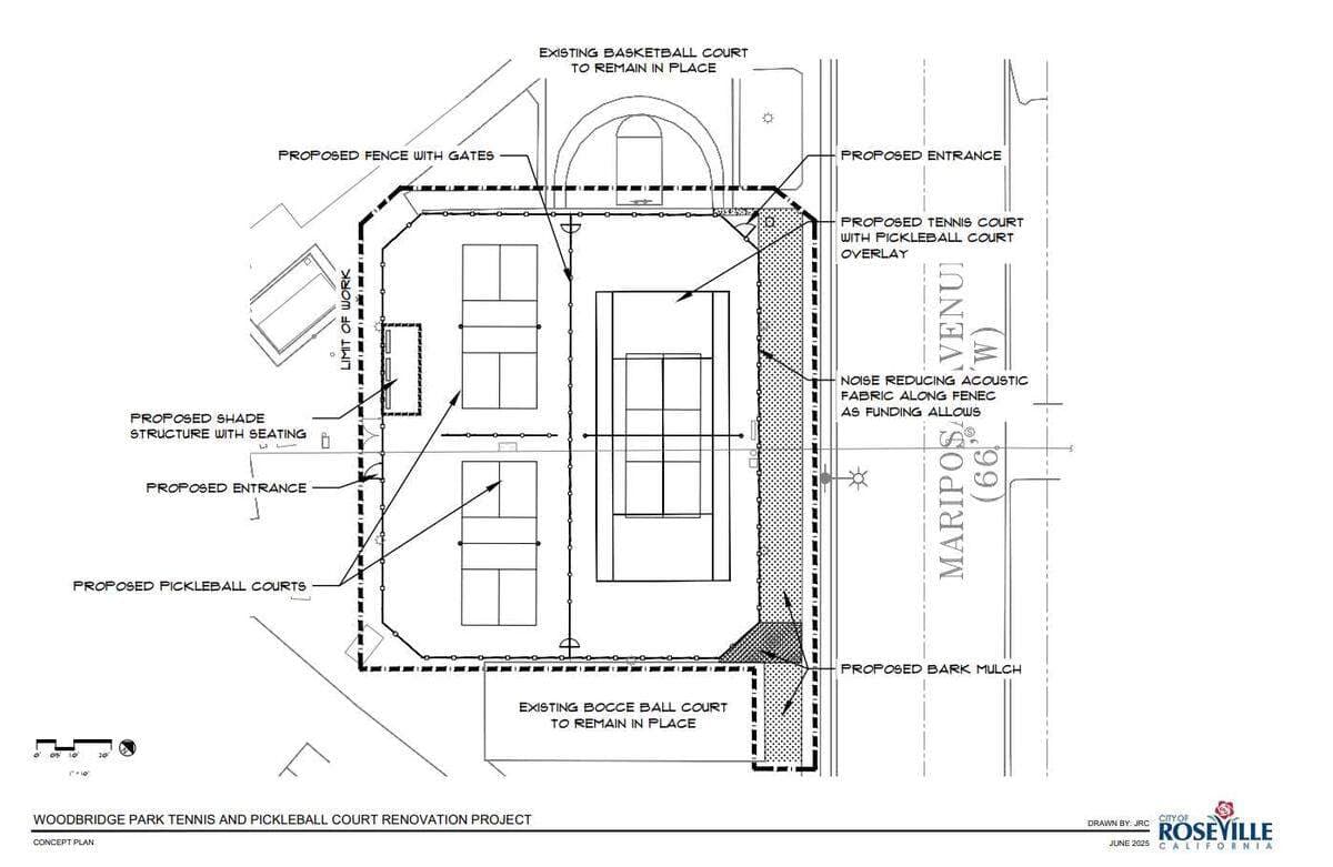 Roseville approves Woodbridge Park pickleball court remodel, replacing temporary overlays