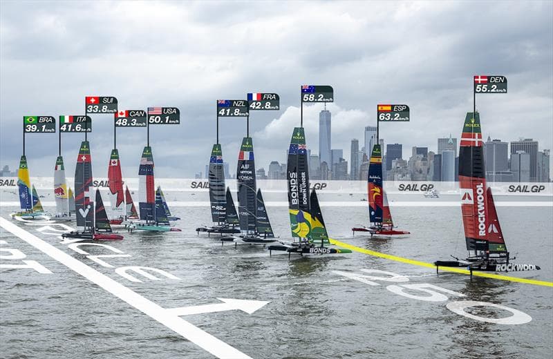 SailGP returns to New York, F50 catamarans race past Manhattan skyline