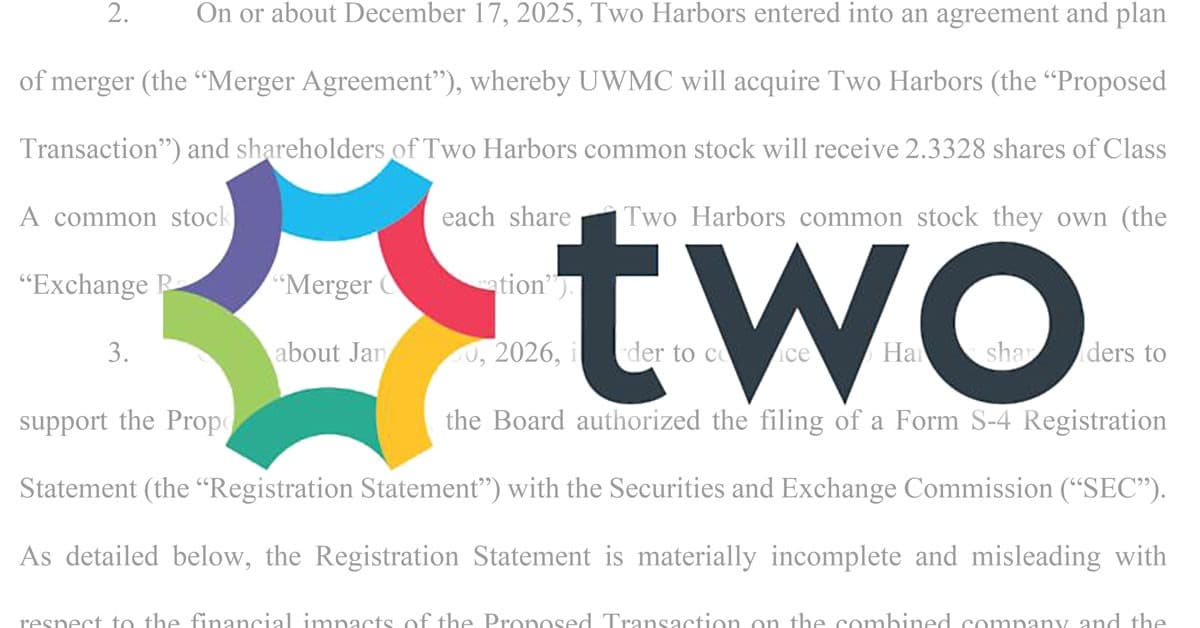 CrossCountry Mortgage to Acquire Two Harbors Investment Corp. for $10.80 Per Share