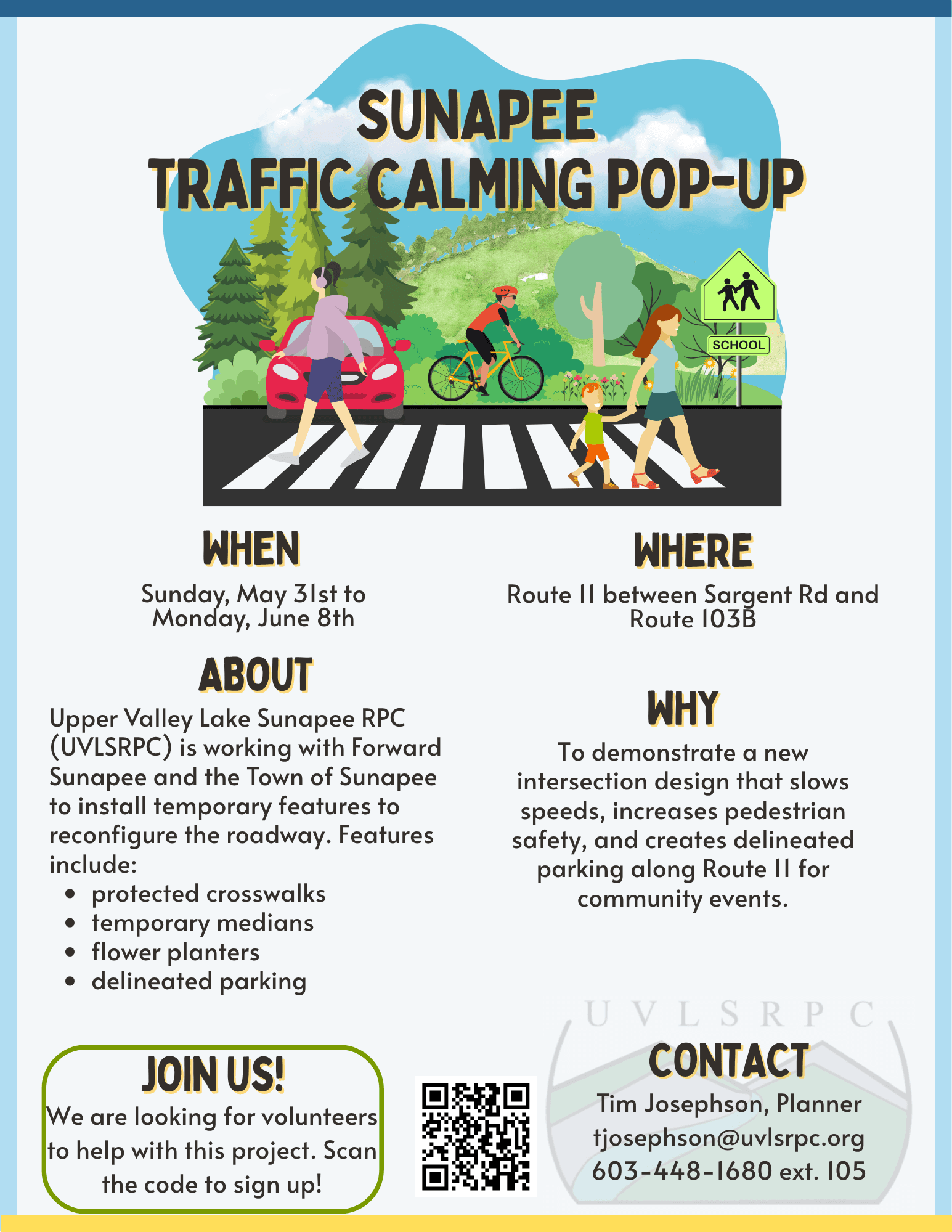 Sunapee seeks public feedback on Route 11 traffic calming test