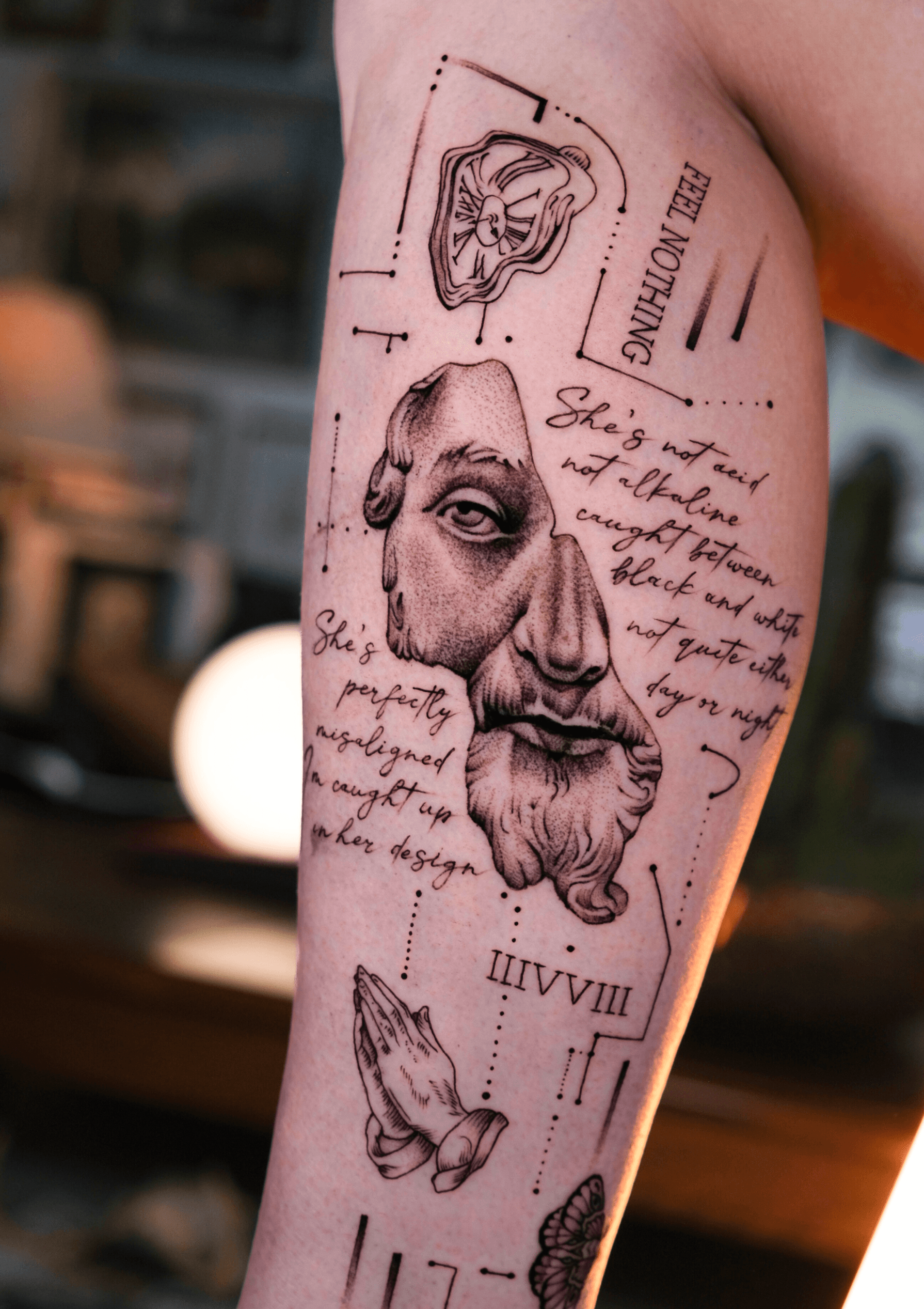Artem Alekhin blends realism and geometry in anatomy-first tattoos
