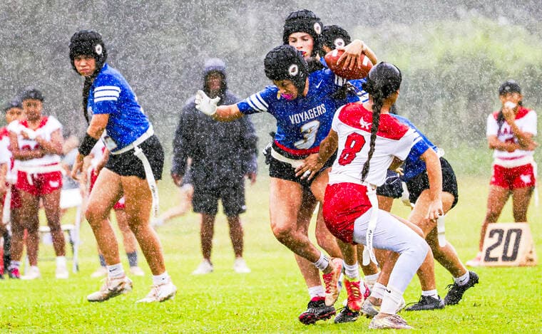 KIF girls flag football all-stars, ties highlight growing island talent