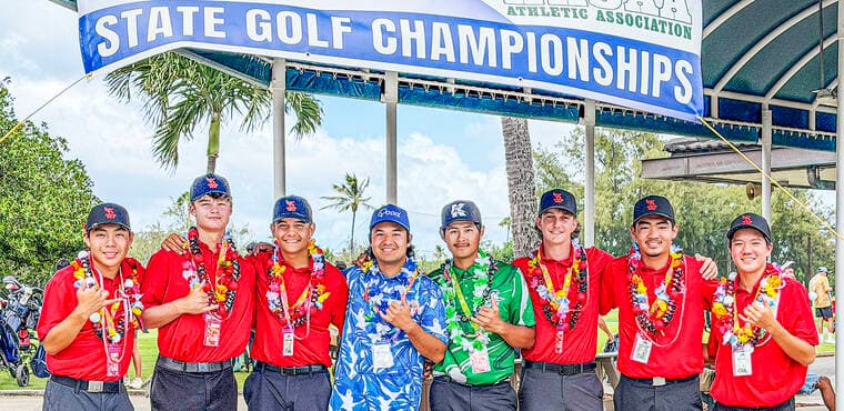 Kauai High boys golf ties for fourth at state championship