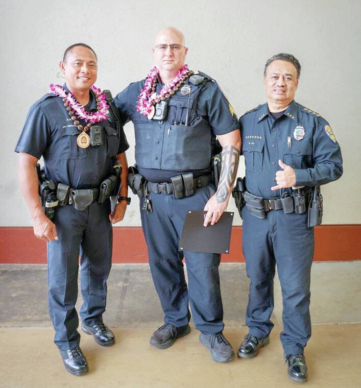 Kauai police honor three traffic officers for fatal crash investigation