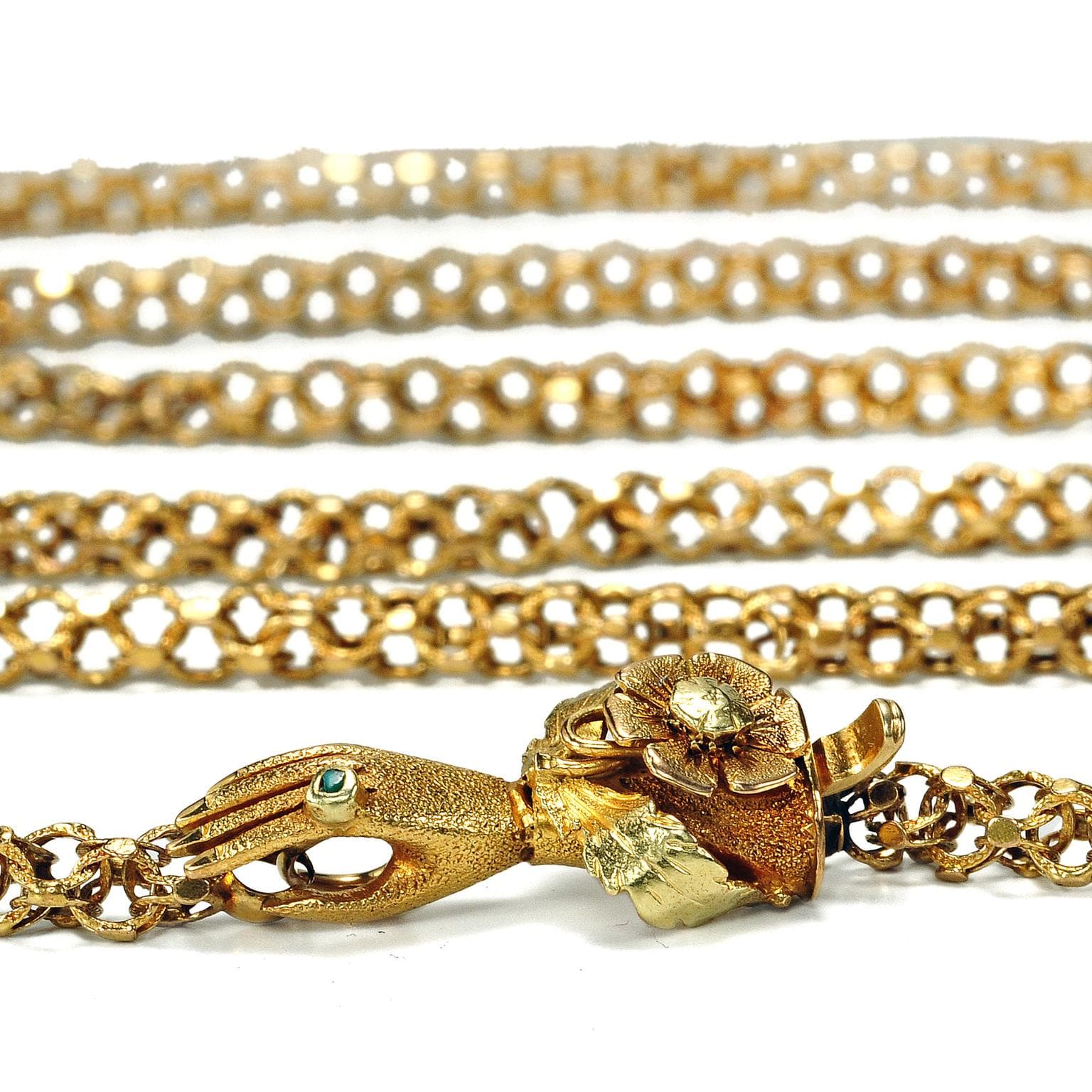 Antique chains bring historical depth to modern jewelry layering