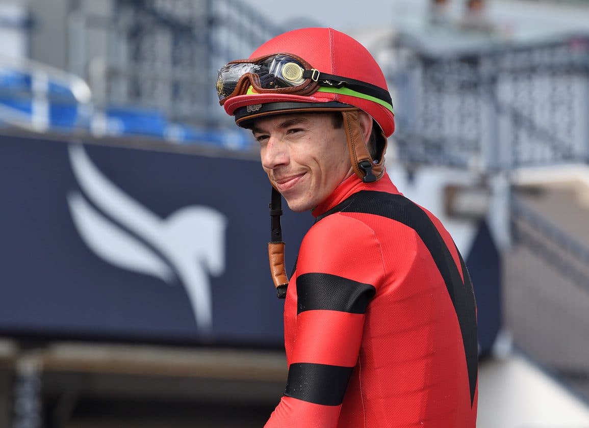 Tyler Gaffalione Named Jockey of the Week After Three Gulfstream Stakes Wins