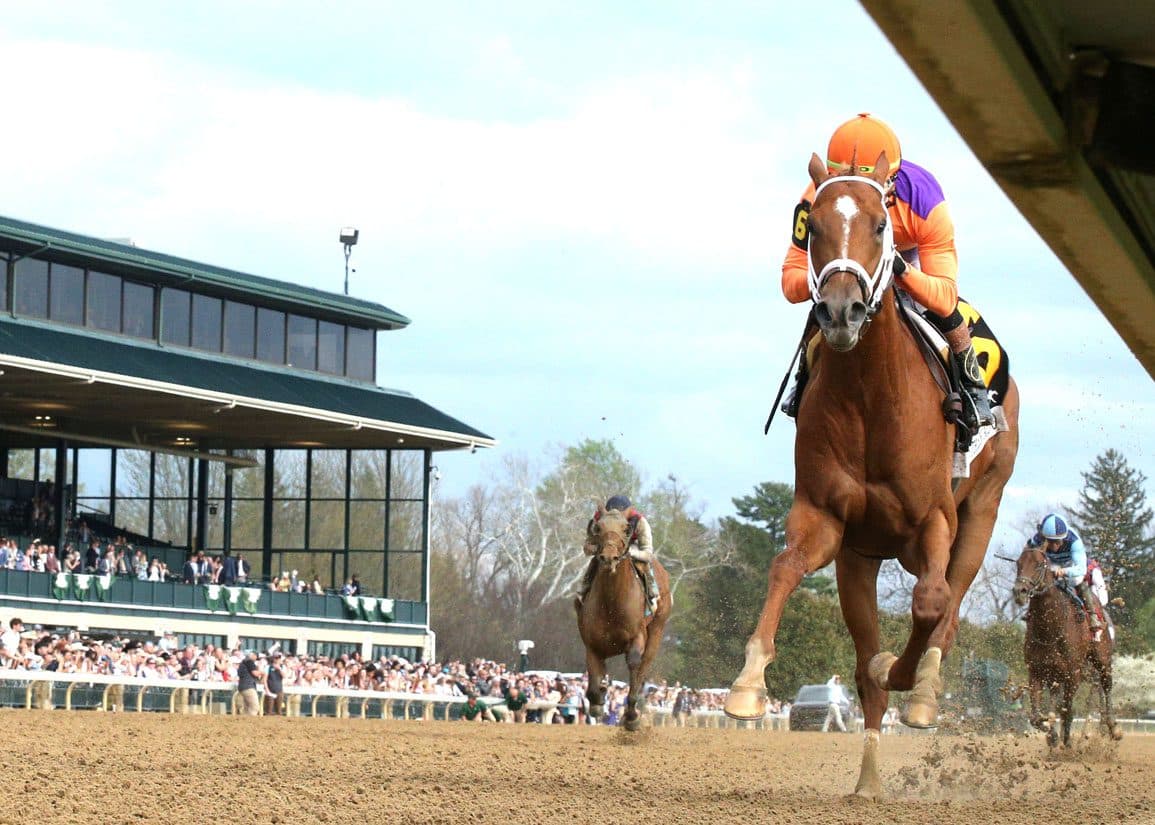 Touch of Fire Rallies Late to Win Keeneland Turf Allowance for Cox
