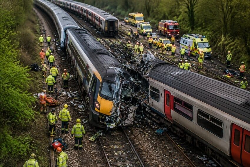 One dead, 89 injured after two trains collide near Bedford