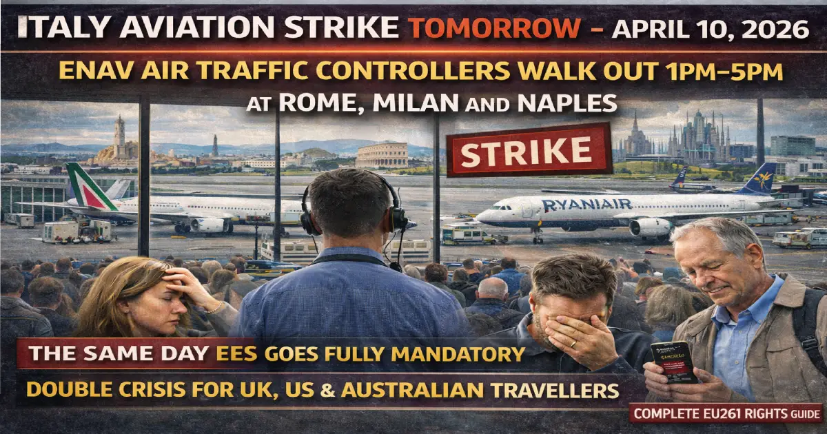 Italy National Air Traffic Control Strike Threatens Major Airports Friday Afternoon