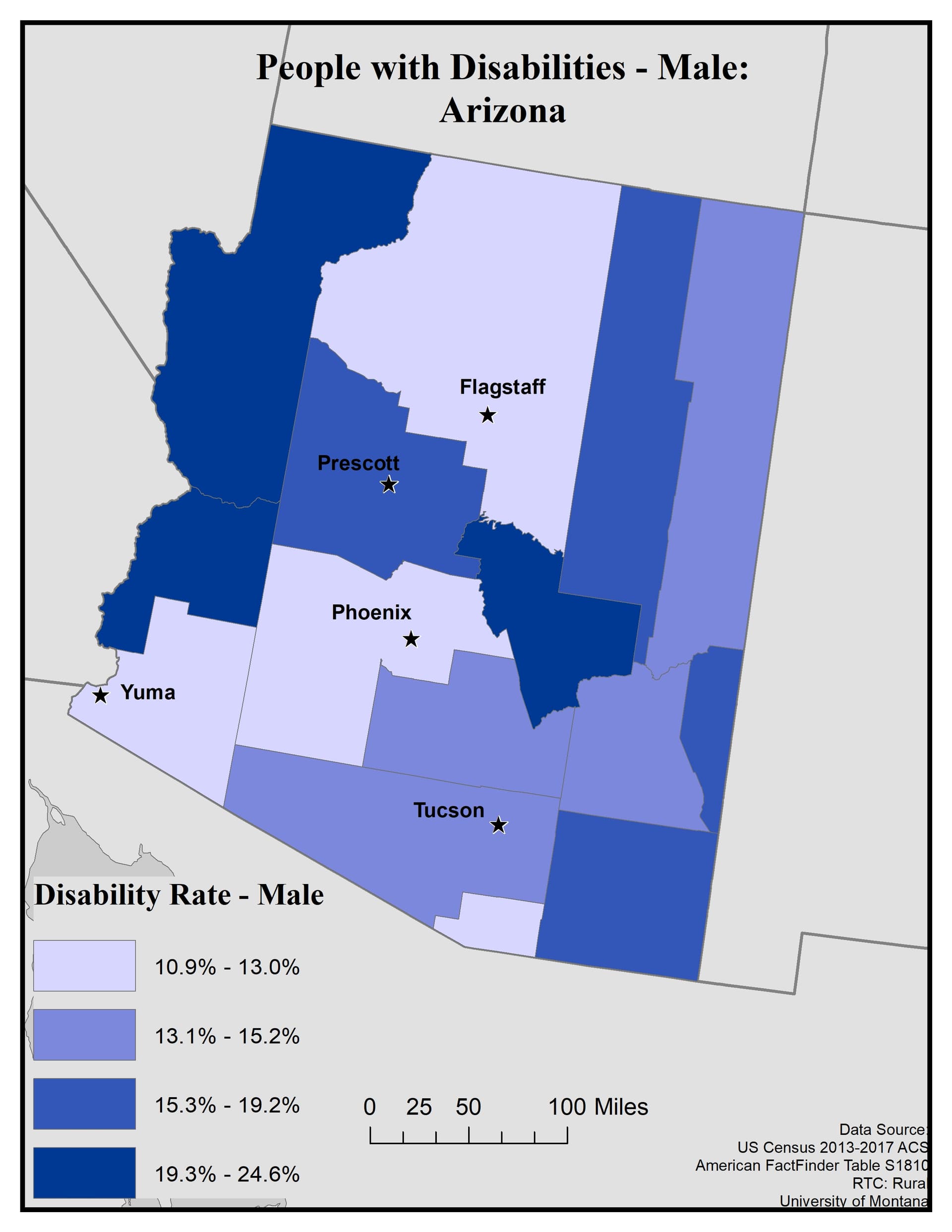 La Paz County has Arizona's highest share of residents with disabilities