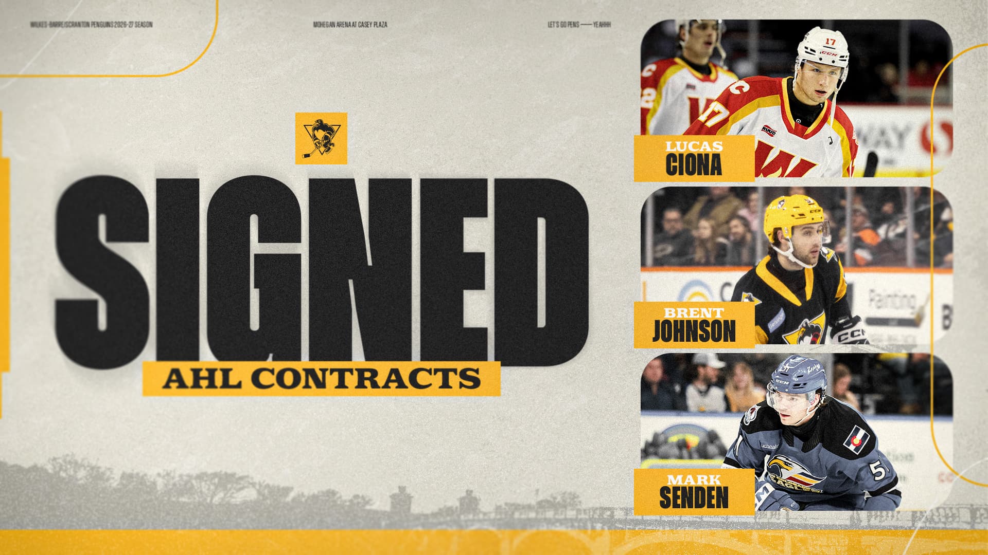 Penguins add Brent Johnson, Lucas Ciona and Mark Senden to depth chart