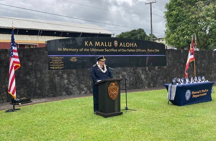 Hawaii County honors fallen officers, park ranger at Police Week ceremony