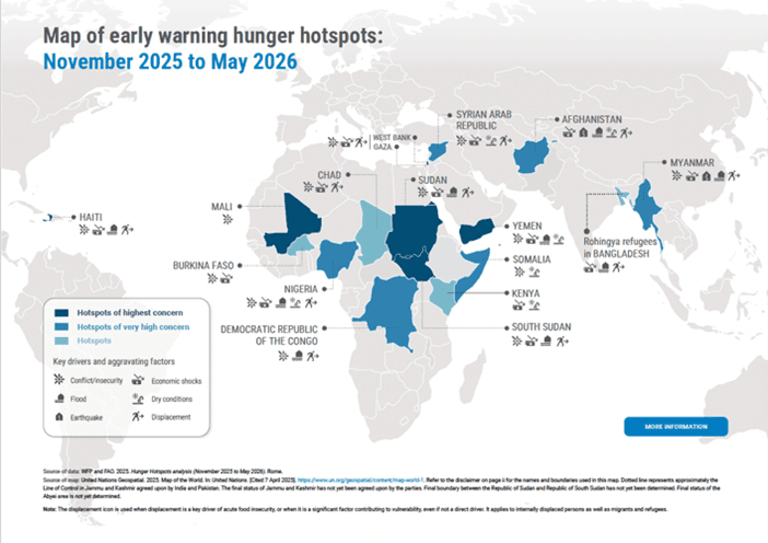 World Food Programme warns of worsening hunger in 13 countries