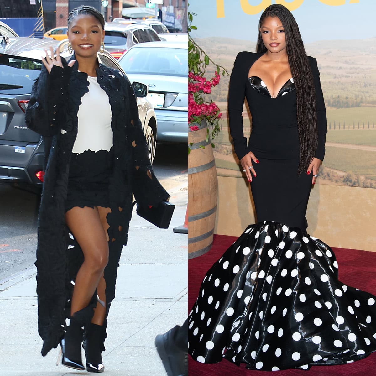 Halle Bailey’s press tour proves petite proportions shine in pointed-toe silhouettes