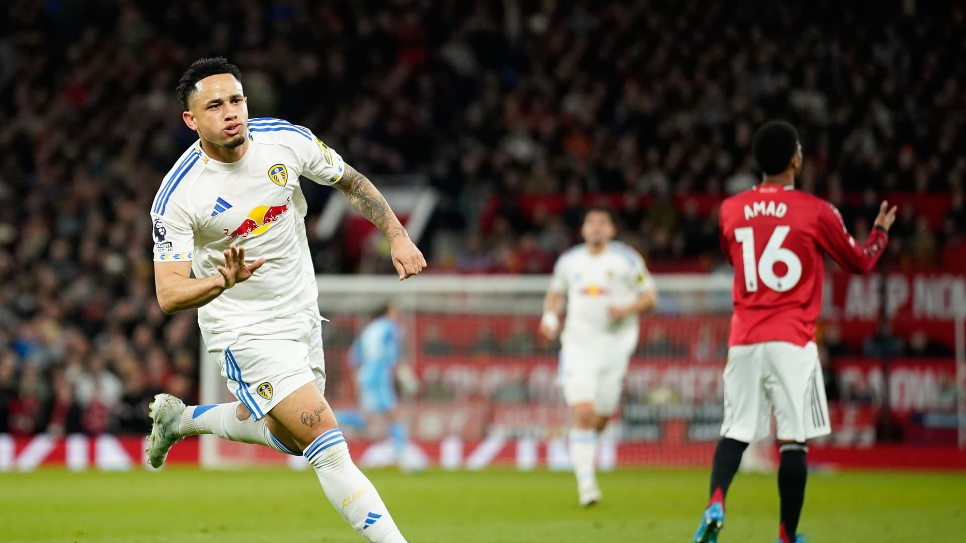 Leeds stun 10-man Manchester United, boost survival hopes at Old Trafford