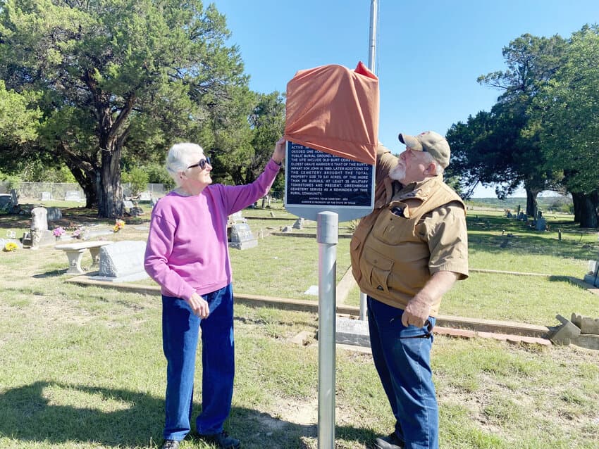 Coryell County unveils historical marker at Greenbriar Cemetery