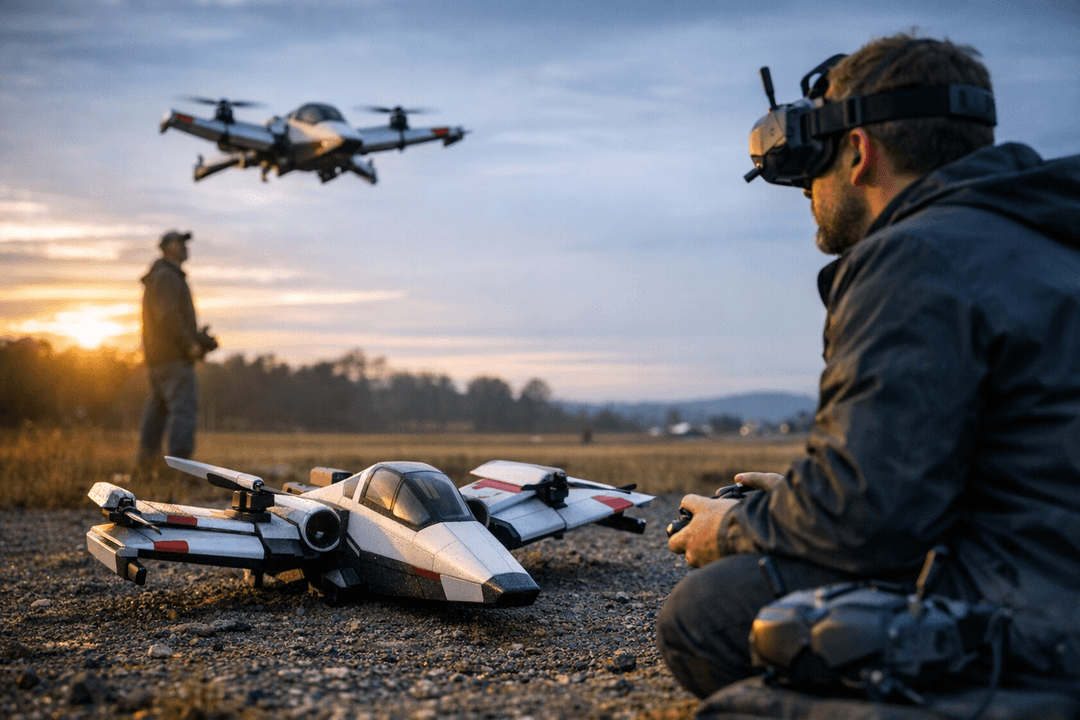 Fly Wing’s folding X‑Wing Fighter promises cockpit-style FPV and VTOL ...