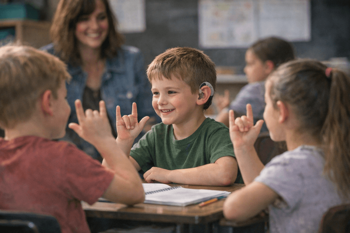 Classmates Learn Sign Language So Deaf First-Grader Never Feels Alone ...