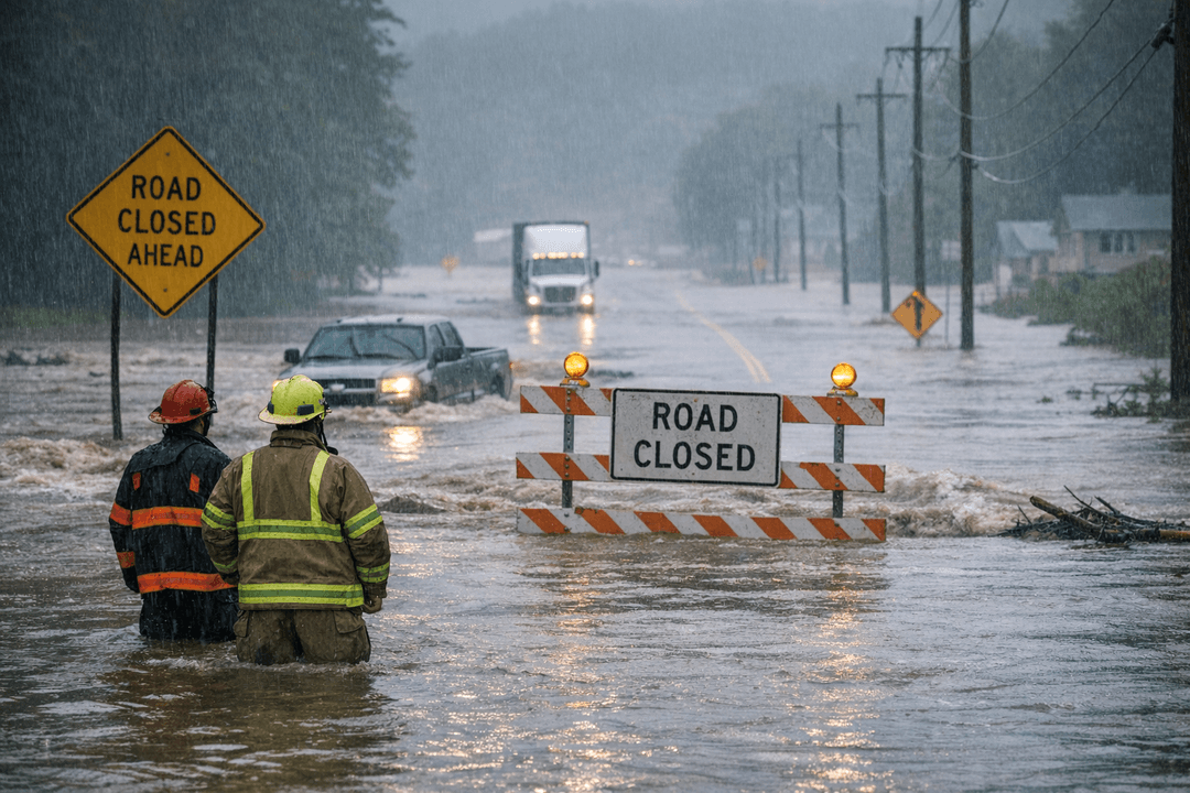 Heavy Rain Floods Roads Near Millersburg, Prompting Holmes County ...